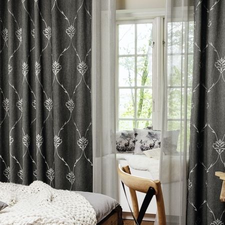 Vorhänge im  Schlafzimmer